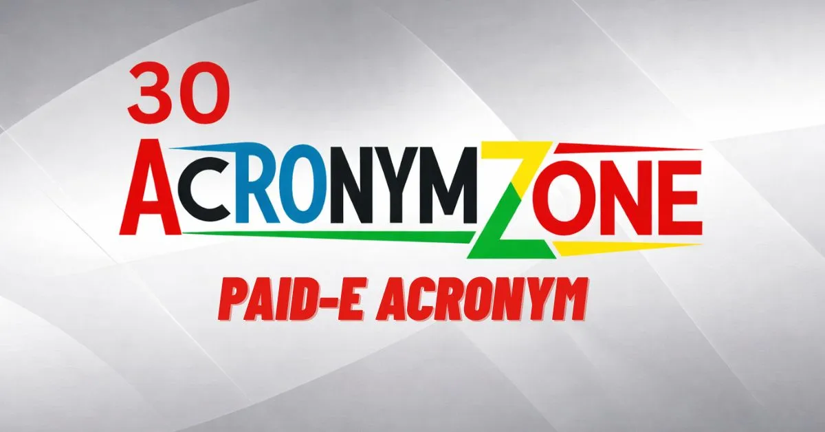 PAID-E Acronym