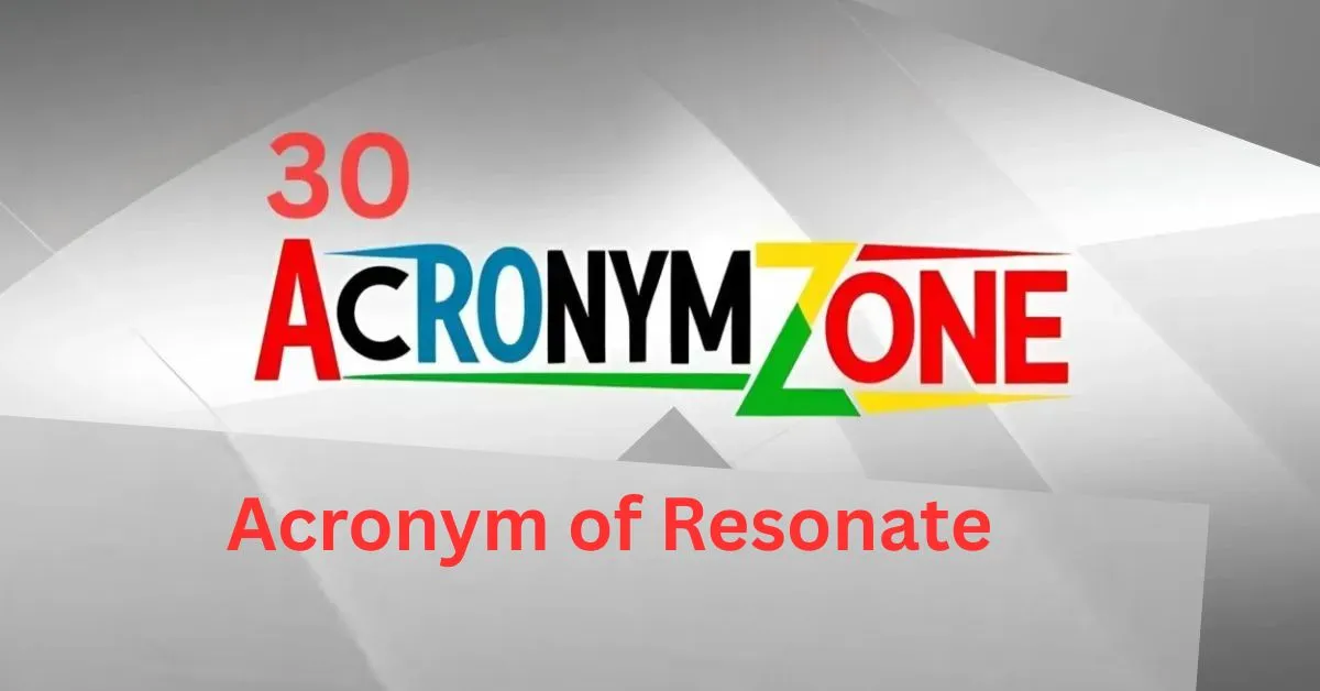 Acronym of Resonate